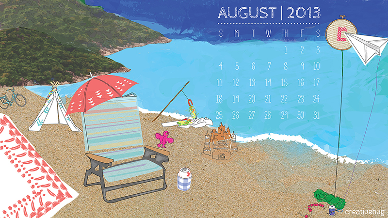 August Desktop Calendar