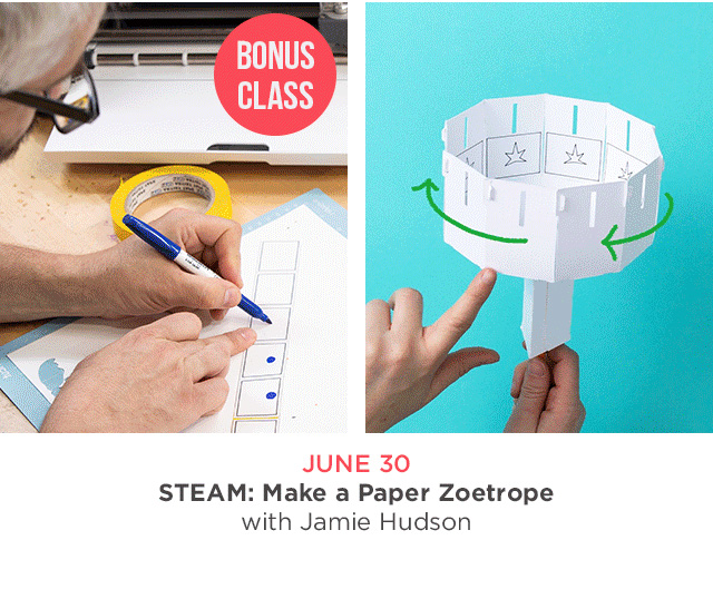 Jamie Hudson demonstrates how to make a paper zoetrope with a Cricut machine
